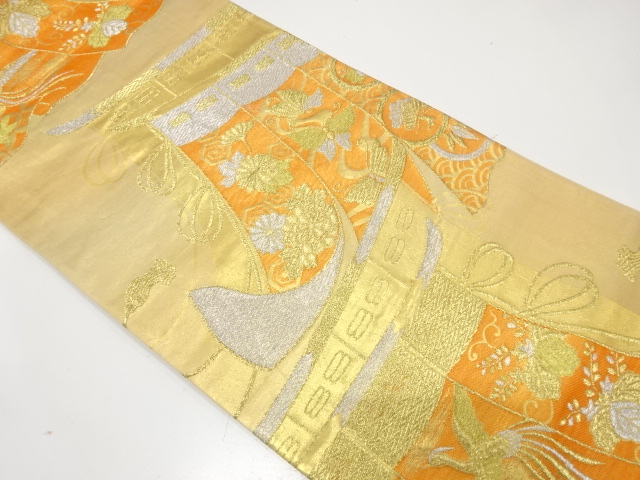 Japanese Kimono / Antique / Fukuro Obi Silk